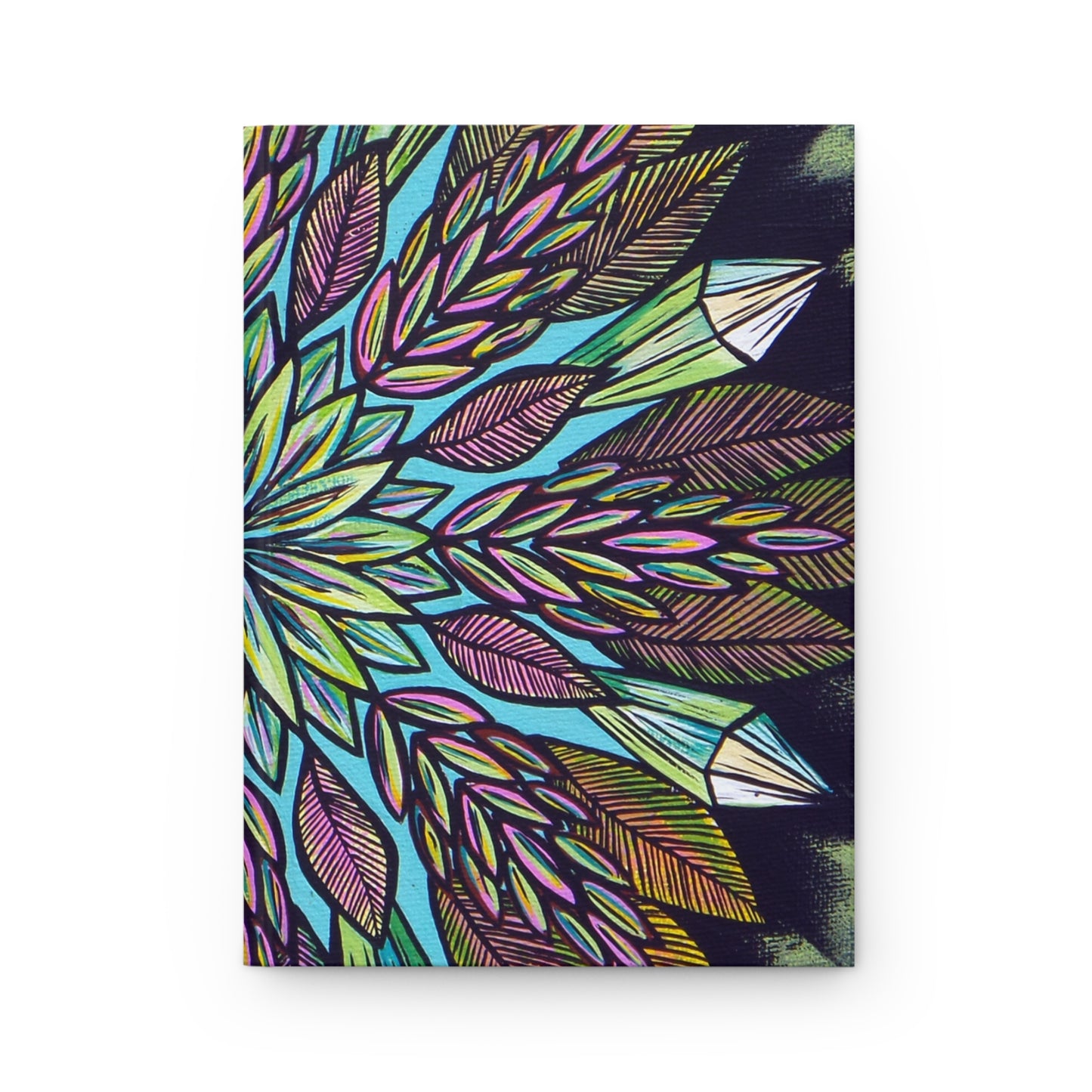 "Krystalhoja" Hardcover Journal - Blue Flame Array Paper products