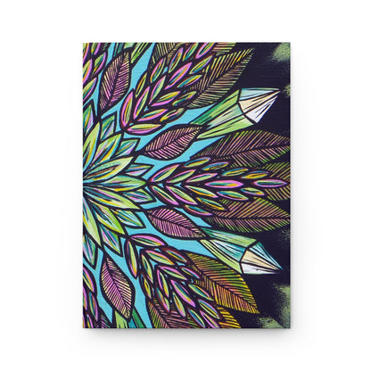 "Krystalhoja" Hardcover Journal - Blue Flame Array Paper products