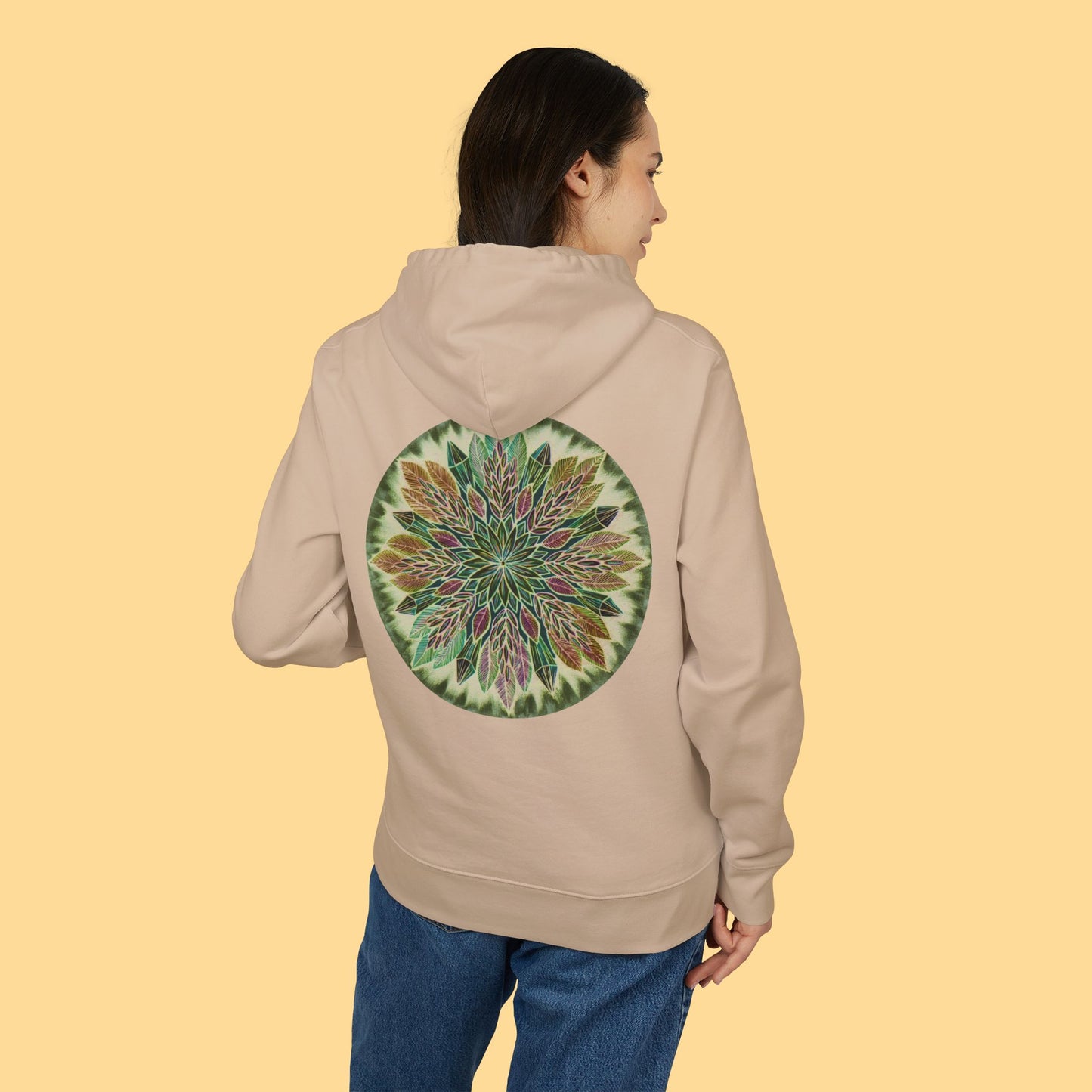 "Krystalhoja Verde" Organic Cruiser Hoodie (Font&Back Print)