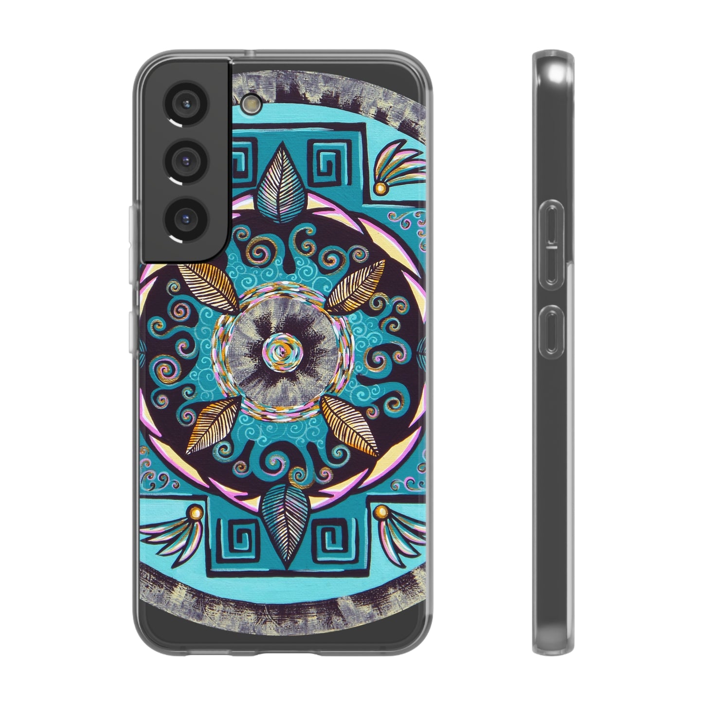 "Hojachakana" Art Phone Armor (slim-fit) - Blue Flame Array Samsung Galaxy S22 Phone Case