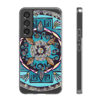 "Hojachakana" Art Phone Armor (slim-fit) - Blue Flame Array Samsung Galaxy S22 Phone Case