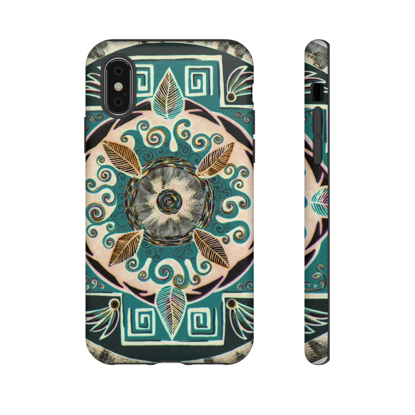 "Hojachakanazura" Art Phone Armor - Blue Flame Array iPhone XS / Matte Phone Case