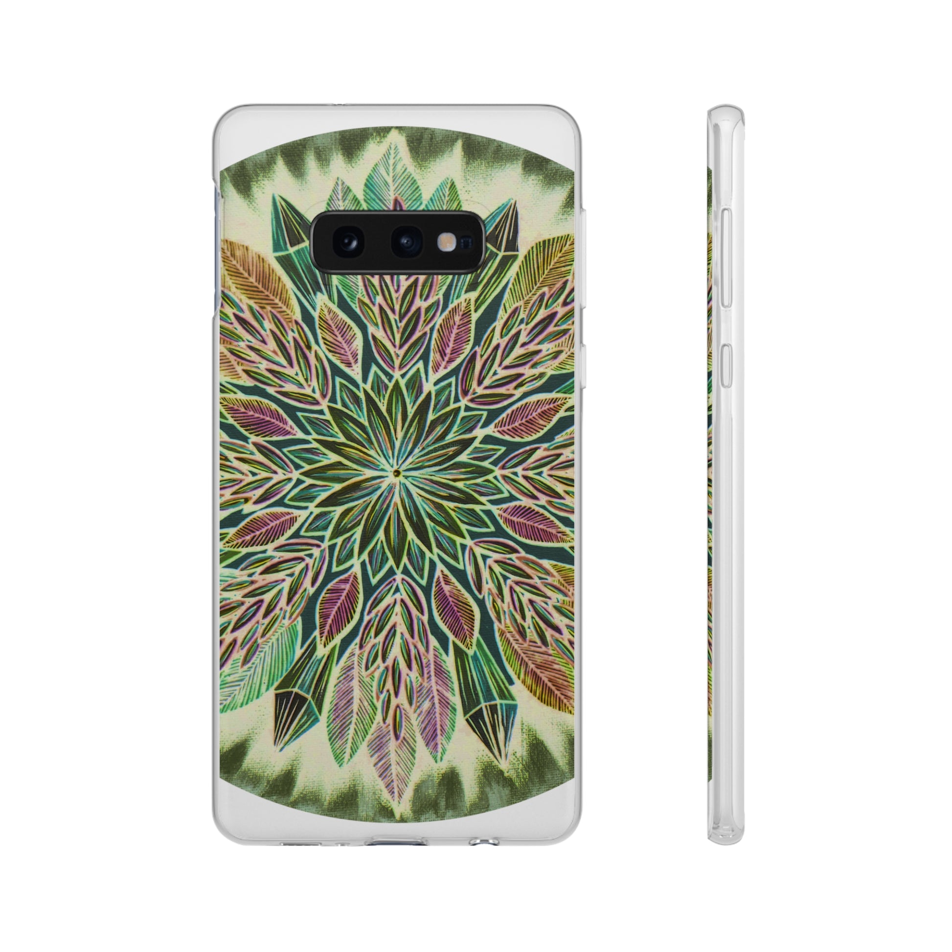 "Krystalhoja Verde" Art Phone Armor (slim-fit) - Blue Flame Array Samsung Galaxy S10E Phone Case