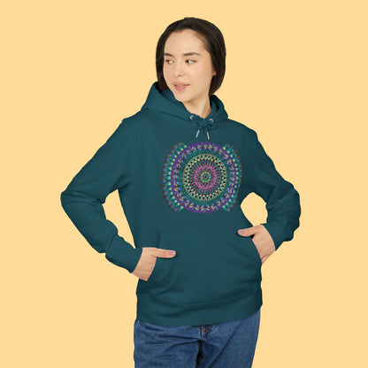 "Mandaladiosa" Organic Cruiser Hoodie (Font&Back Print)