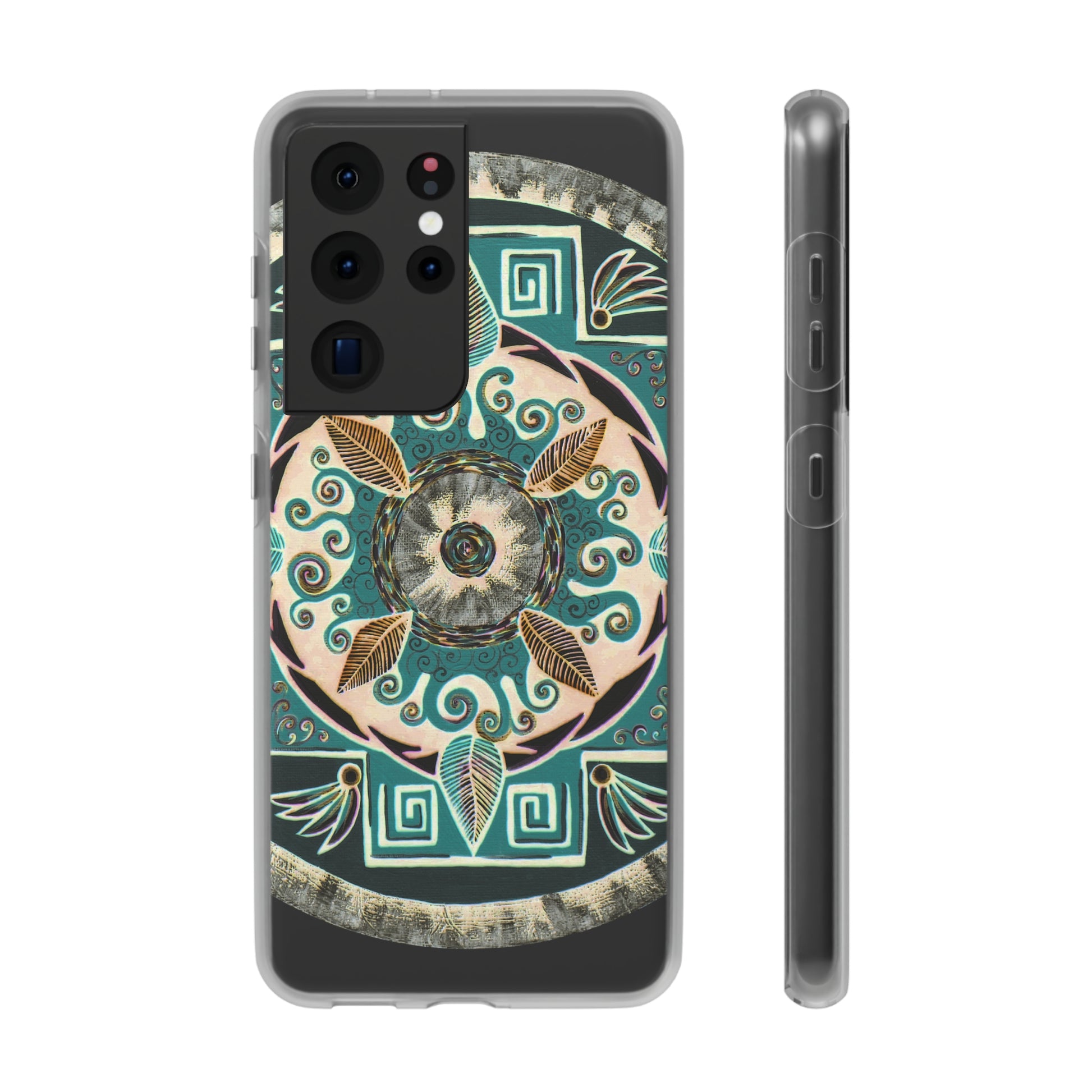 "Hojachakanazura" Art Phone Armor (slim-fit) - Blue Flame Array Samsung Galaxy S21 Ultra Phone Case