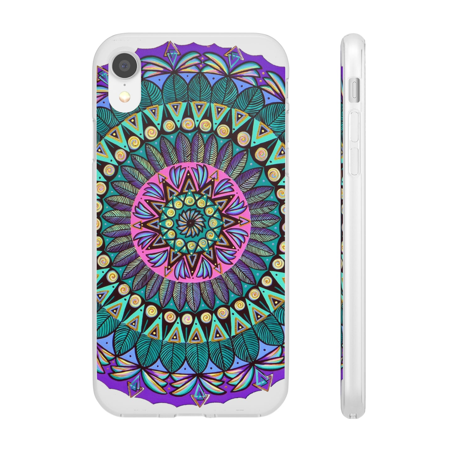 "Mandaladiosa" Art Phone Armor (slim-fit) - Blue Flame Array iPhone XR Phone Case