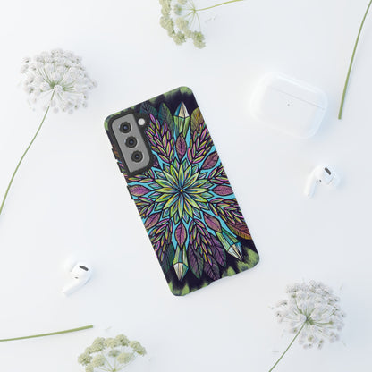 "Krystalhoja" Art Phone Armor - Blue Flame Array Phone Case