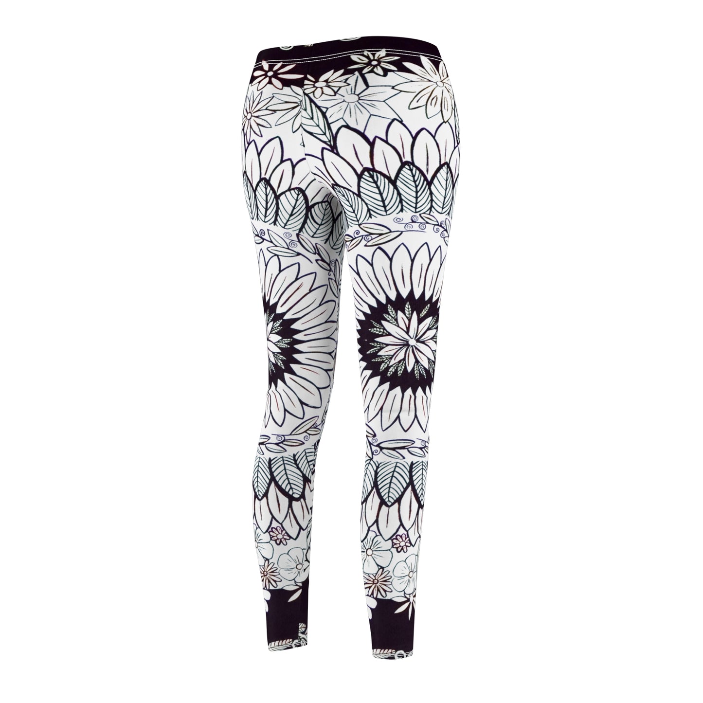 Casual Leggings ~ "Mandalavida Blankanegra"