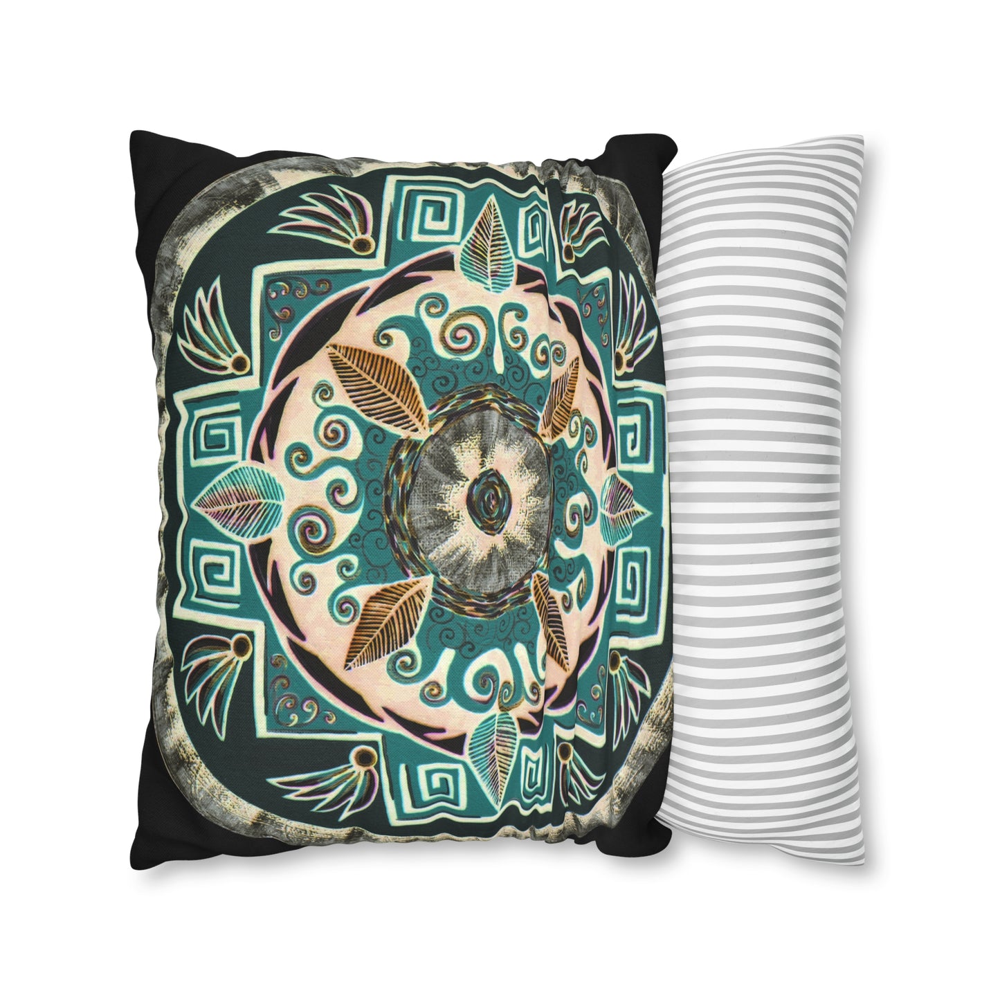 "Hojachakanazura" Dreamcatcher Pillow Cover - Blue Flame Array Home Decor