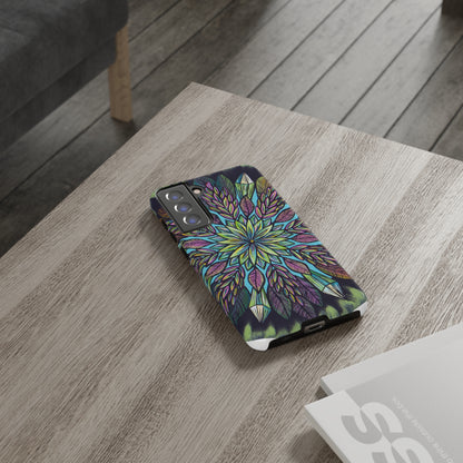 "Krystalhoja" Art Phone Armor - Blue Flame Array Phone Case