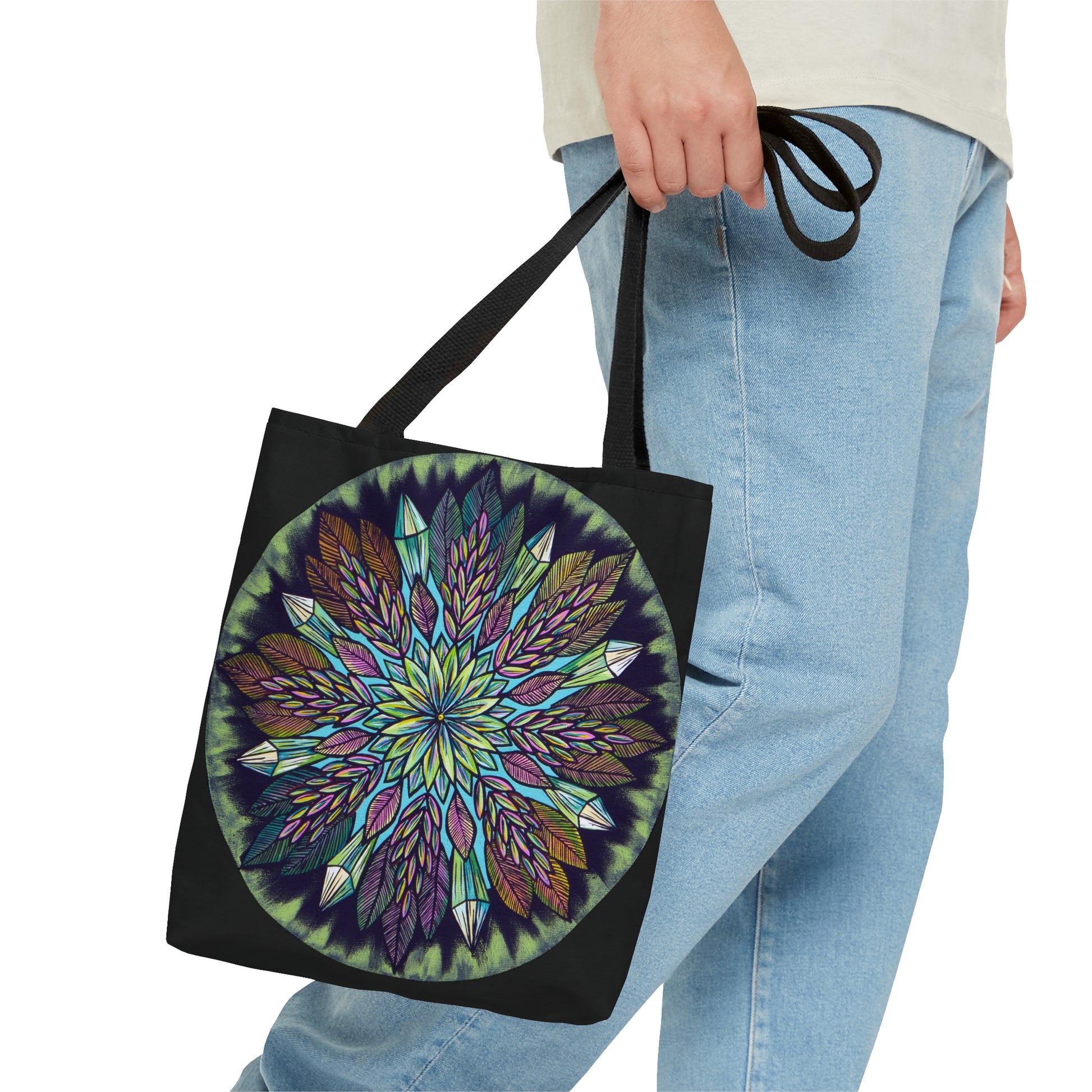 "Krystalhoja" Tote Bag (All-Over-Print) - Blue Flame Array Small Bags