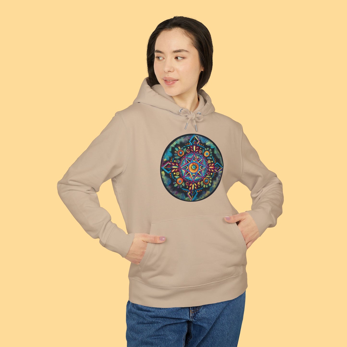 "Kirashadala" Organic Cruiser Hoodie (Font&Back Print)