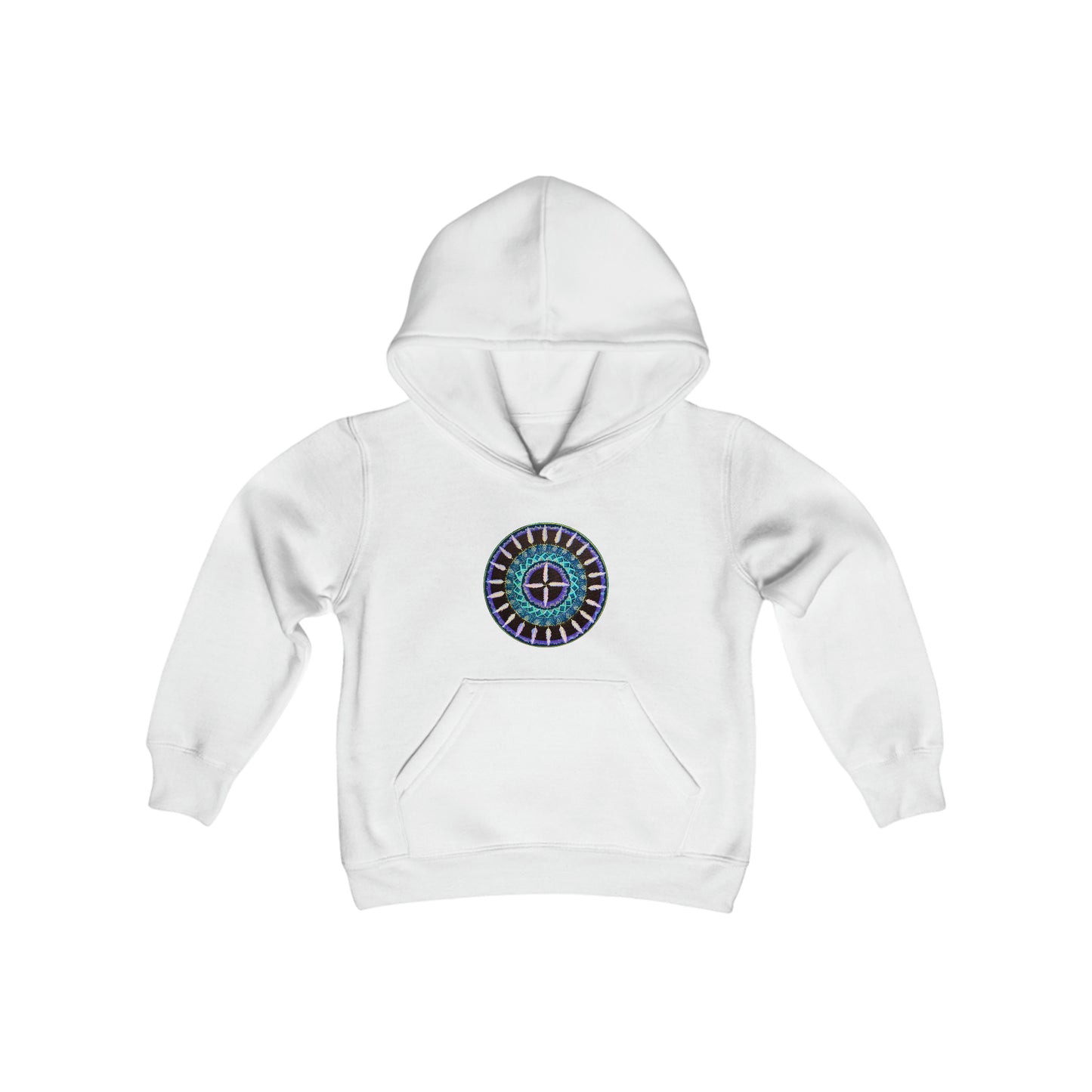 "Cuatro Vientos" Lads & Lasses Hoodie - Blue Flame Array White / XS Kids clothes