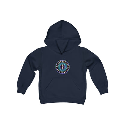 "Cuatro Vientos" Lads & Lasses Hoodie - Blue Flame Array Navy / S Kids clothes