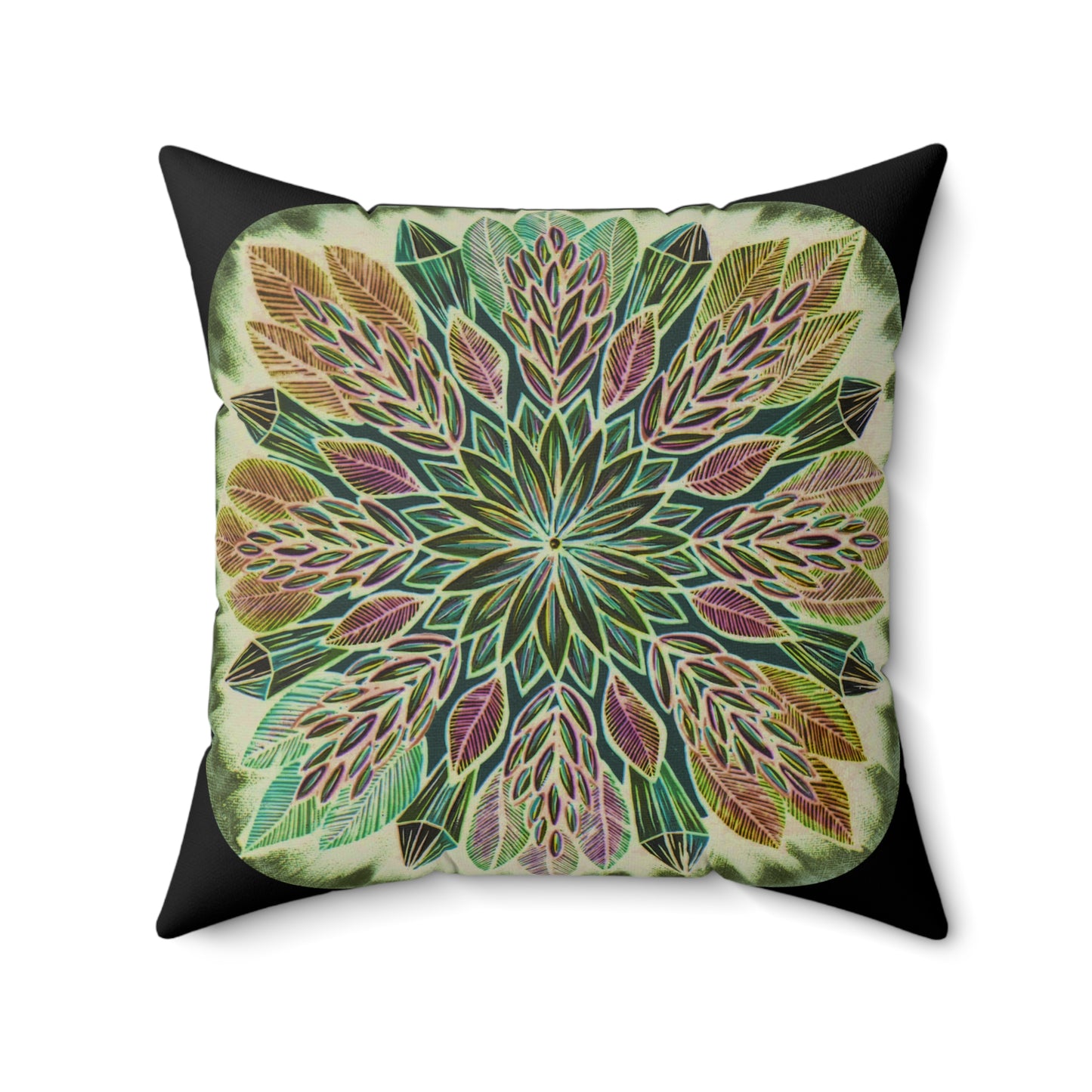 "Krystalhoja Verde" Dreamcatcher Pillow