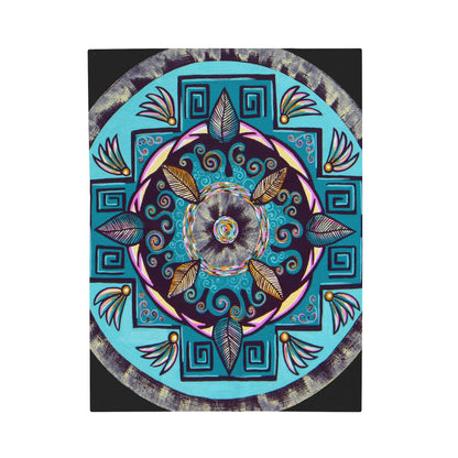 "Hojachakana" Dreamcatcher Blanket - Blue Flame Array All Over Prints