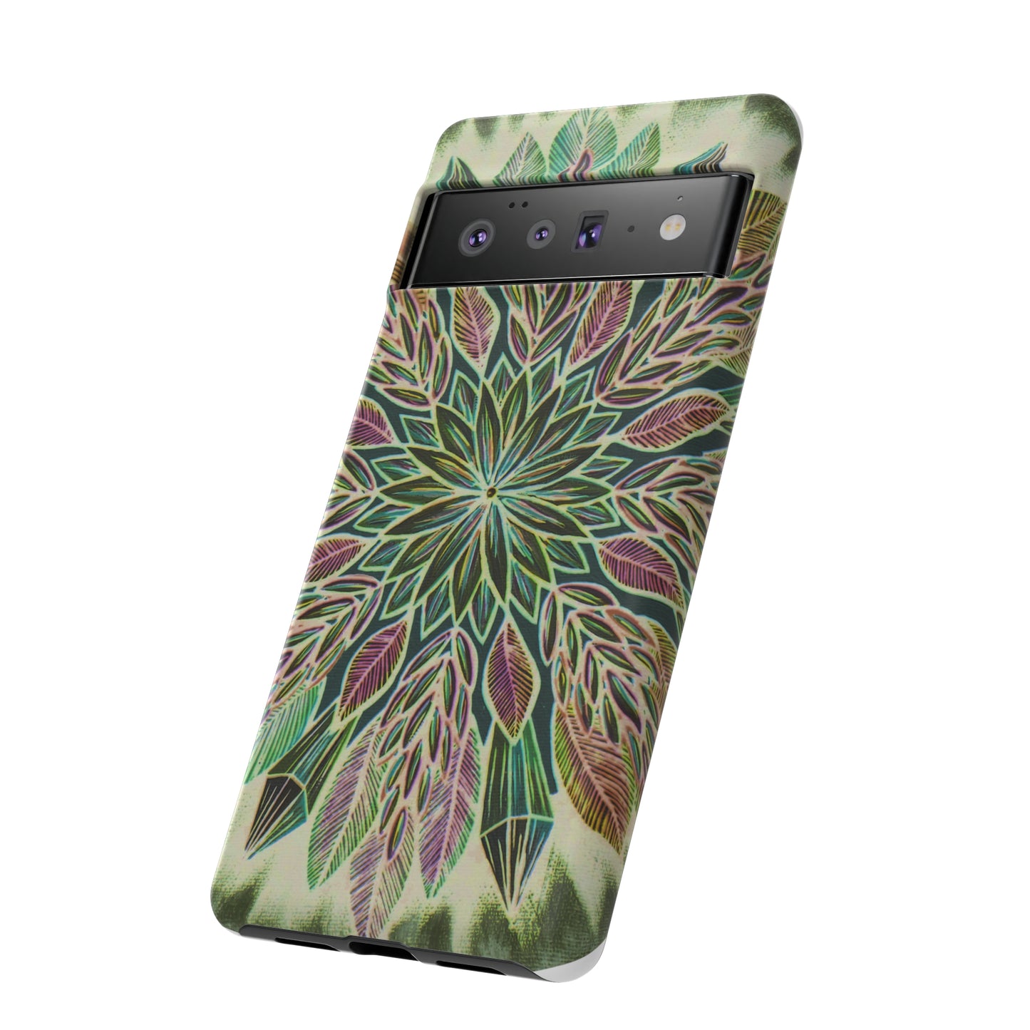 "Krystalhoja Verde" Art Phone Armor - Blue Flame Array Phone Case