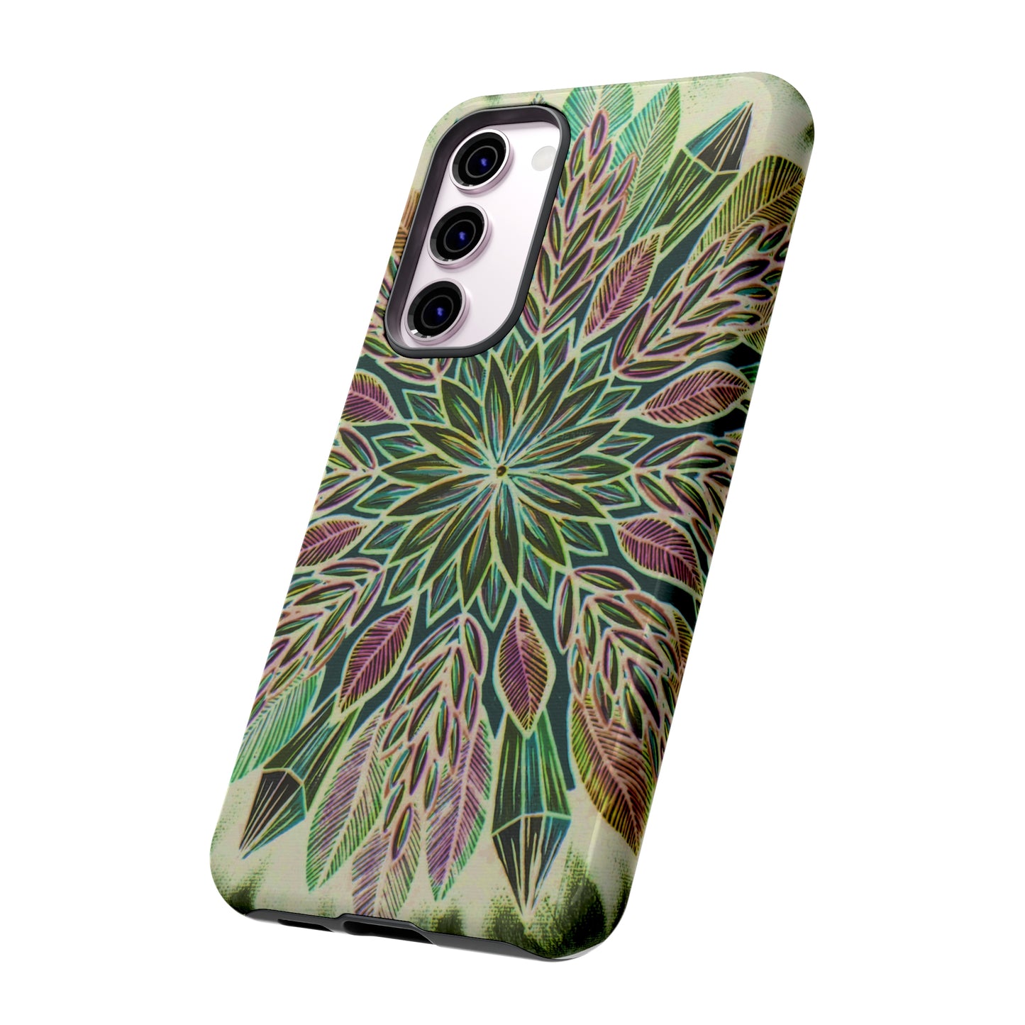 "Krystalhoja Verde" Art Phone Armor - Blue Flame Array Phone Case