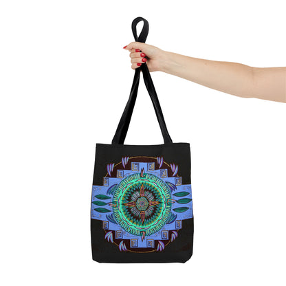 "Plumachakana" Tote Bag (All-Over-Print) - Blue Flame Array Bags