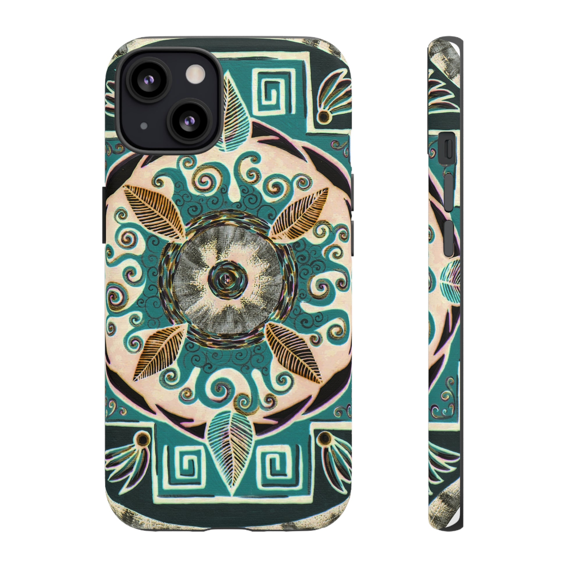 "Hojachakanazura" Art Phone Armor - Blue Flame Array iPhone 13 / Matte Phone Case