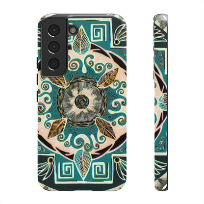 "Hojachakanazura" Art Phone Armor - Blue Flame Array Samsung Galaxy S22 / Glossy Phone Case