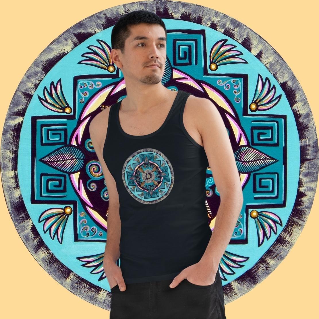 "Hojachakana" Lords Organic Tank Top - Blue Flame Array Tank Top