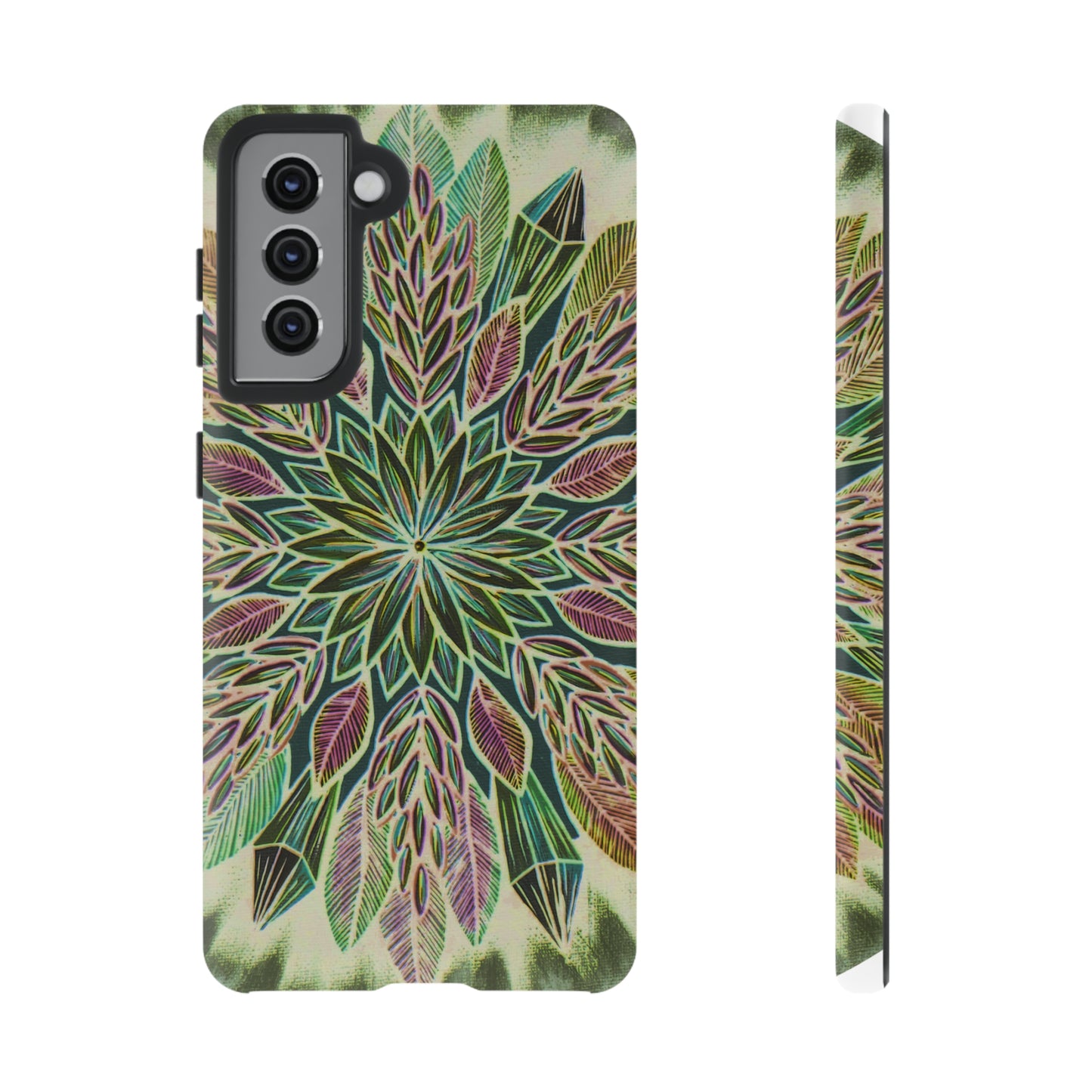 "Krystalhoja Verde" Art Phone Armor - Blue Flame Array Samsung Galaxy S21 / Matte Phone Case