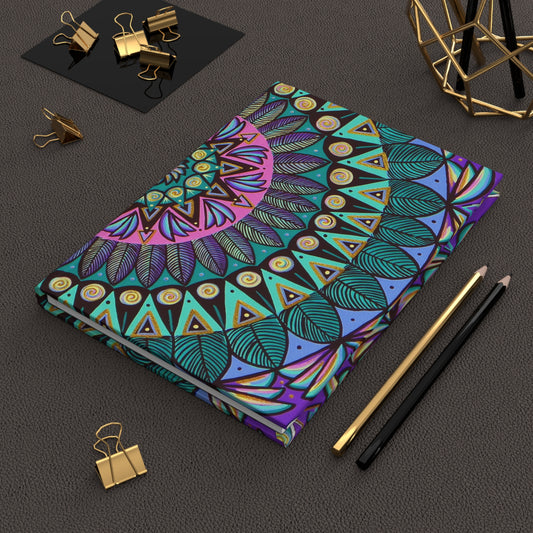 "Mandaladiosa" Hardcover Journal - Blue Flame Array Journal Paper products