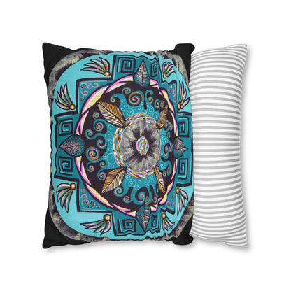 "Hojachakana" Dreamcatcher Pillow Cover - Blue Flame Array Home Decor