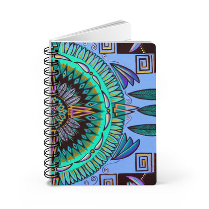 "Plumachakana" Spiral Bound Journal - Blue Flame Array Paper products