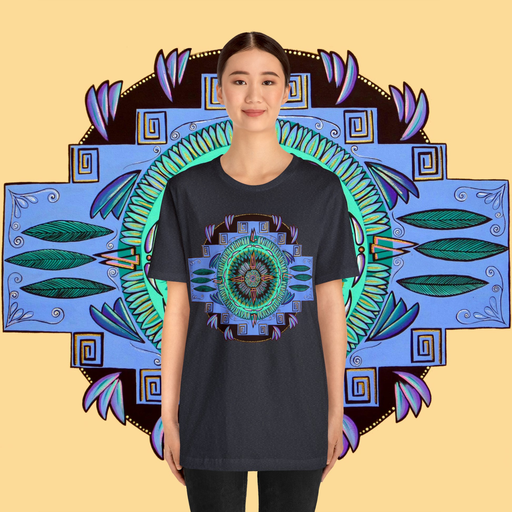 "Plumachakana" Lords & Ladies Tee - Blue Flame Array T-Shirt