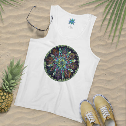 "Krystalhoja" Lords Organic Tank Top - Blue Flame Array White / S Tank Top