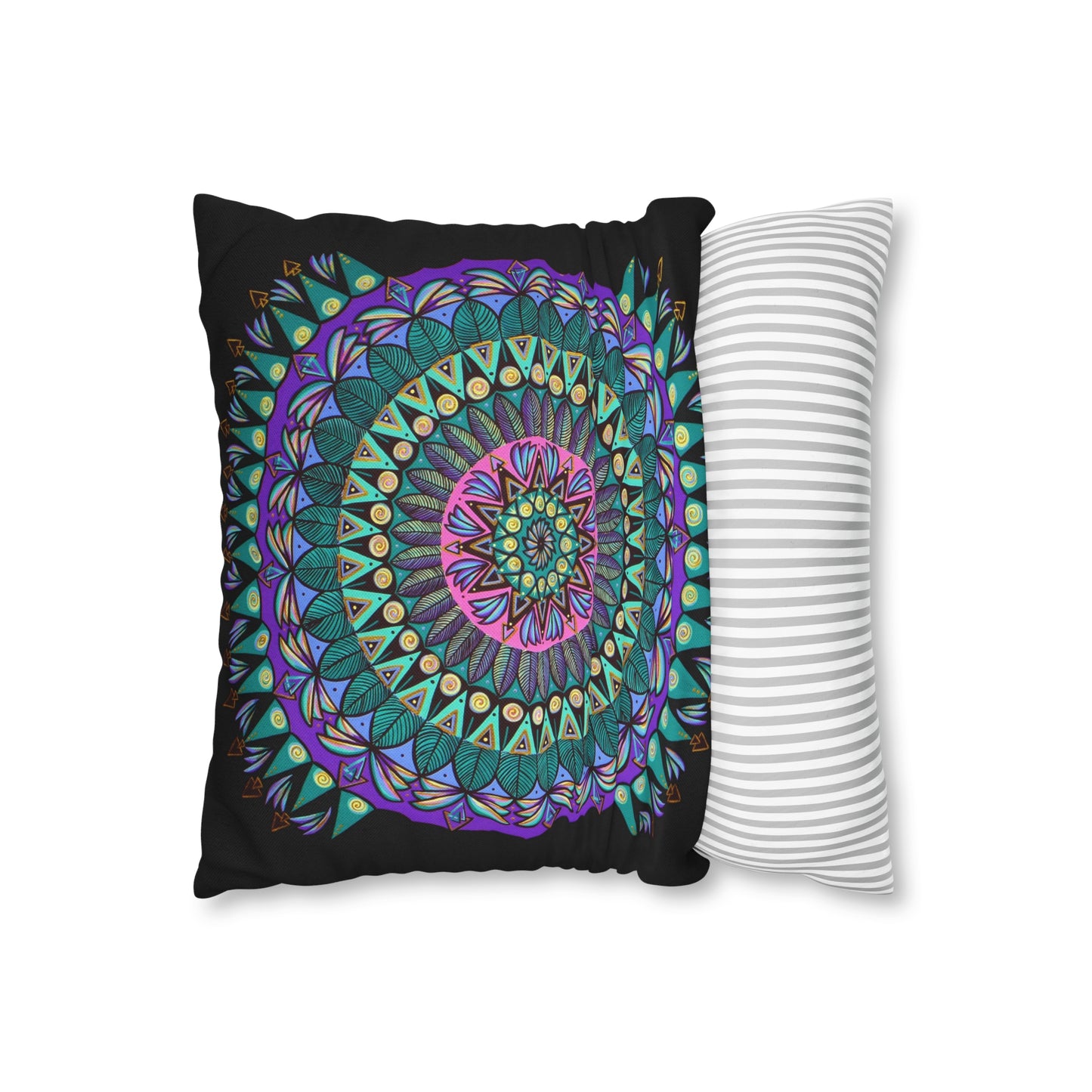 "Mandaladiosa" Dreamcatcher Pillow Cover - Blue Flame Array Home Decor