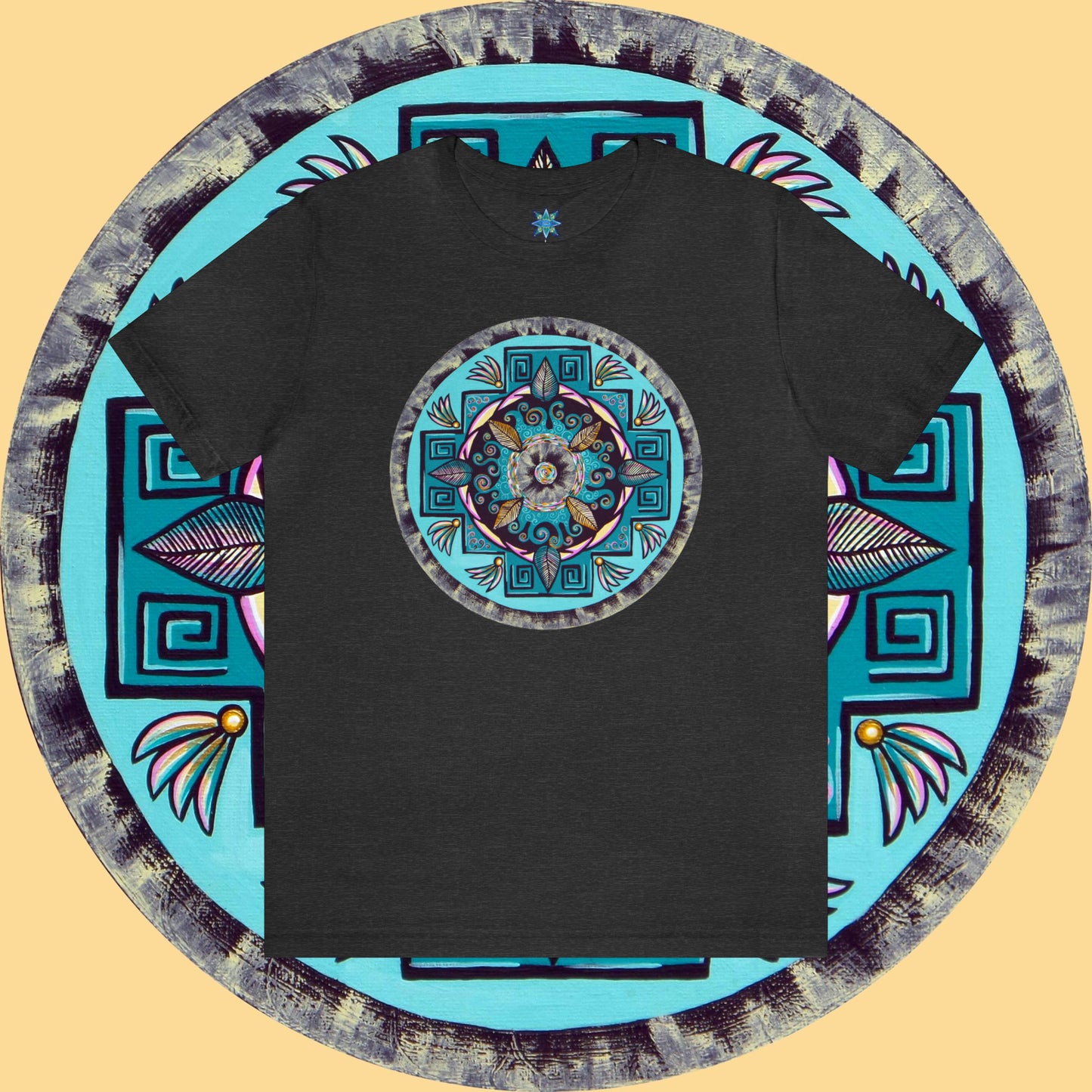 "Hojachakana" Lords & Ladies Tee - Blue Flame Array Dark Grey Heather / S T-Shirt