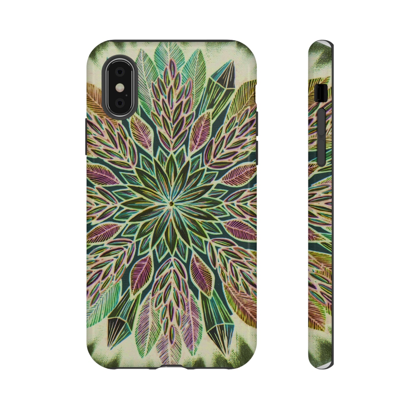 "Krystalhoja Verde" Art Phone Armor - Blue Flame Array iPhone X / Glossy Phone Case