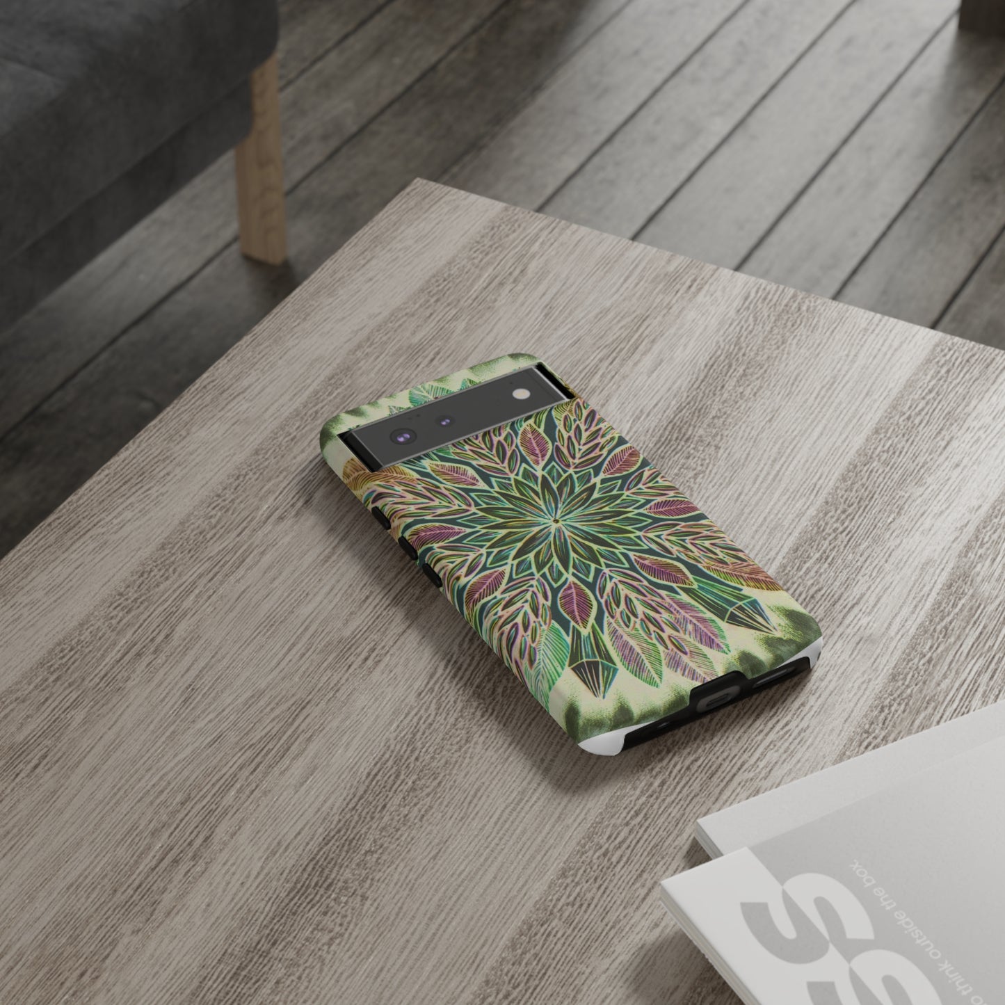 "Krystalhoja Verde" Art Phone Armor - Blue Flame Array Phone Case