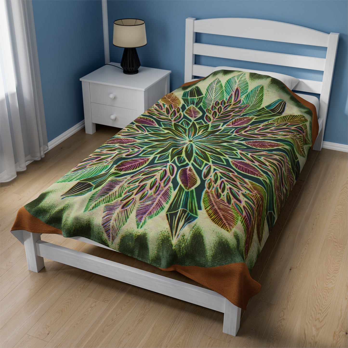 "Krystalhoja Verde" Dreamcatcher Blanket - Blue Flame Array All Over Prints