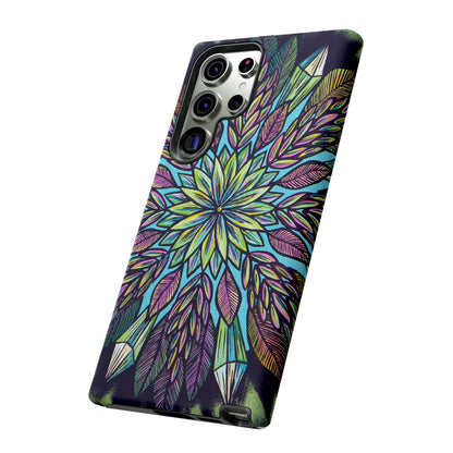 "Krystalhoja" Art Phone Armor - Blue Flame Array Phone Case