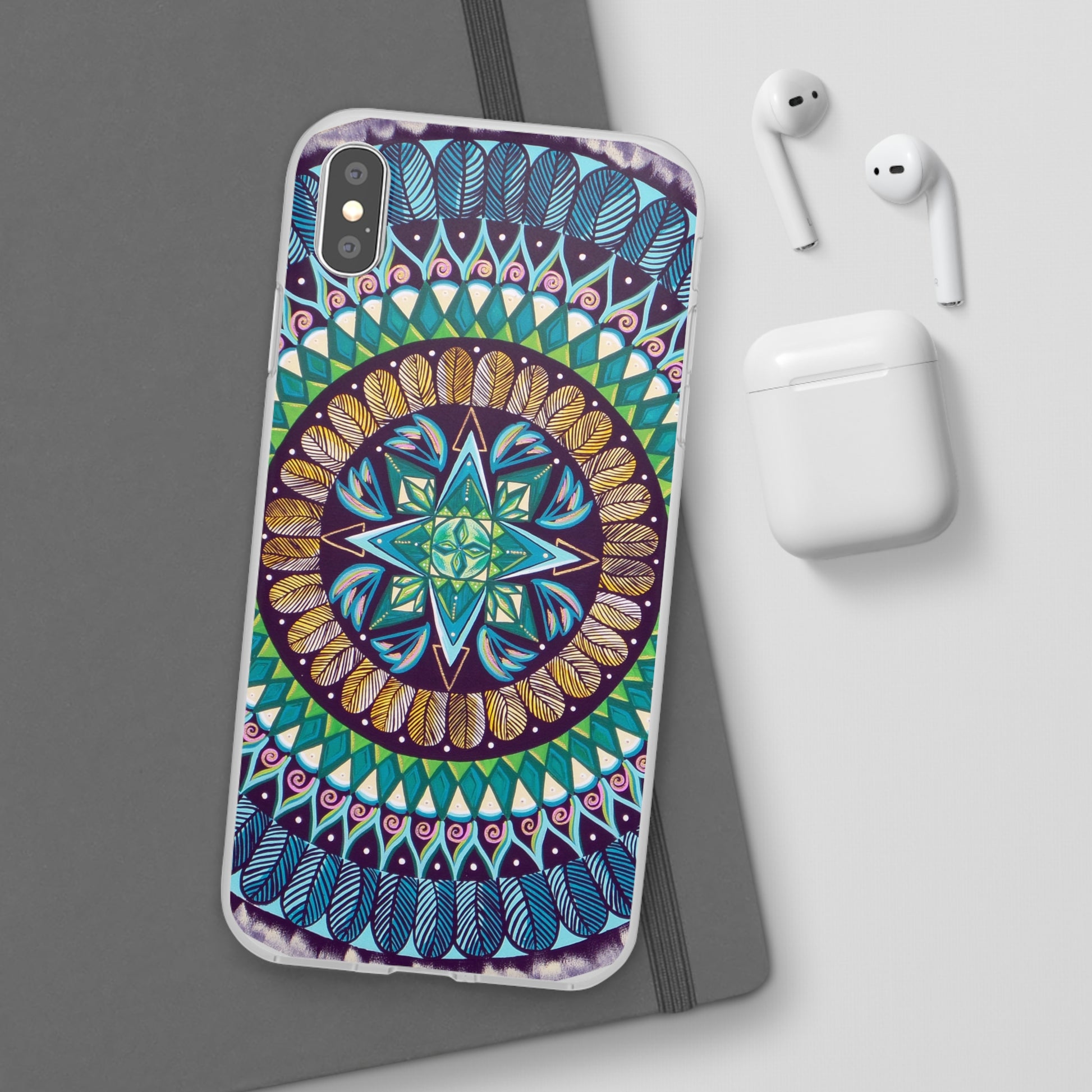 "AquilazurA Kryst'dala" Art Phone Armor (slim-fit) - Blue Flame Array Phone Case