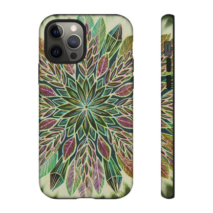 "Krystalhoja Verde" Art Phone Armor - Blue Flame Array iPhone 12 Pro / Glossy Phone Case