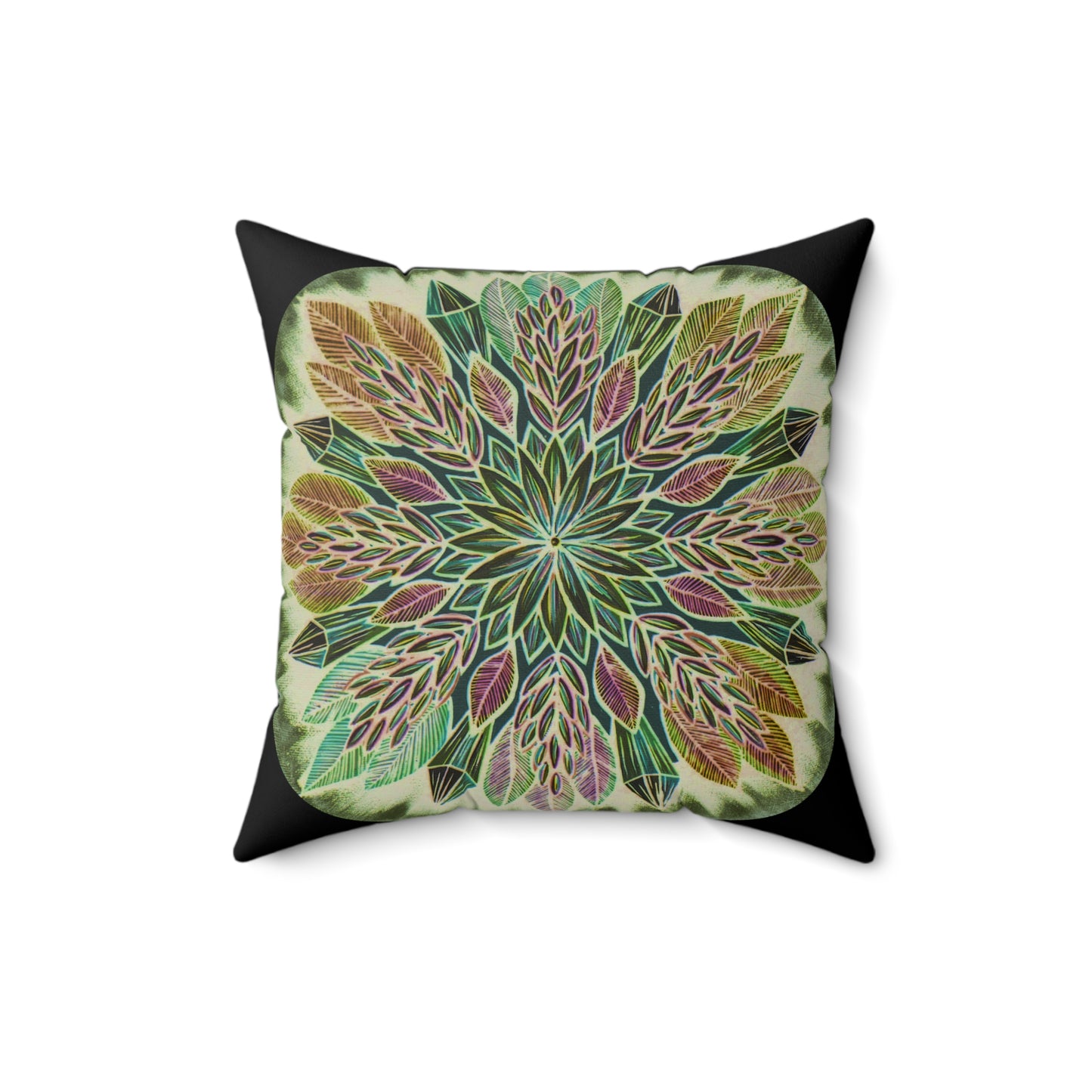 "Krystalhoja Verde" Dreamcatcher Pillow