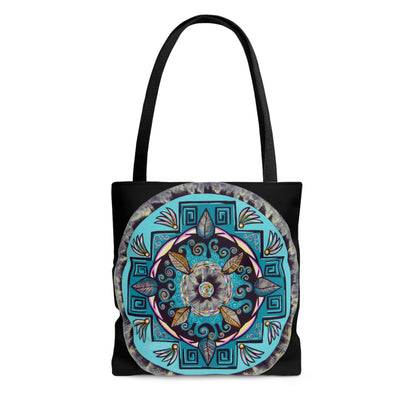 "Hojachakana" Tote Bag (All-Over-Print) - Blue Flame Array Bags