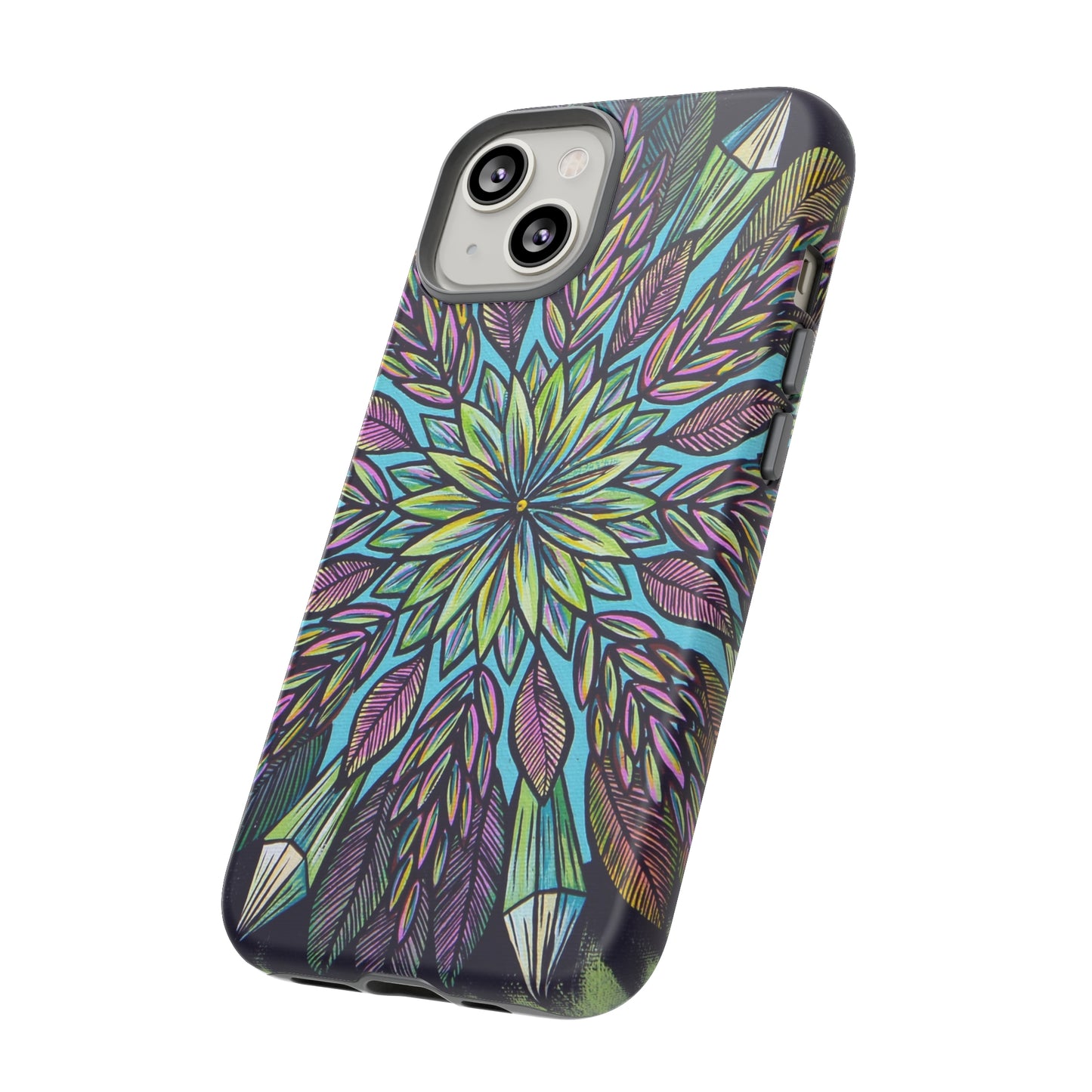 "Krystalhoja" Art Phone Armor - Blue Flame Array Phone Case