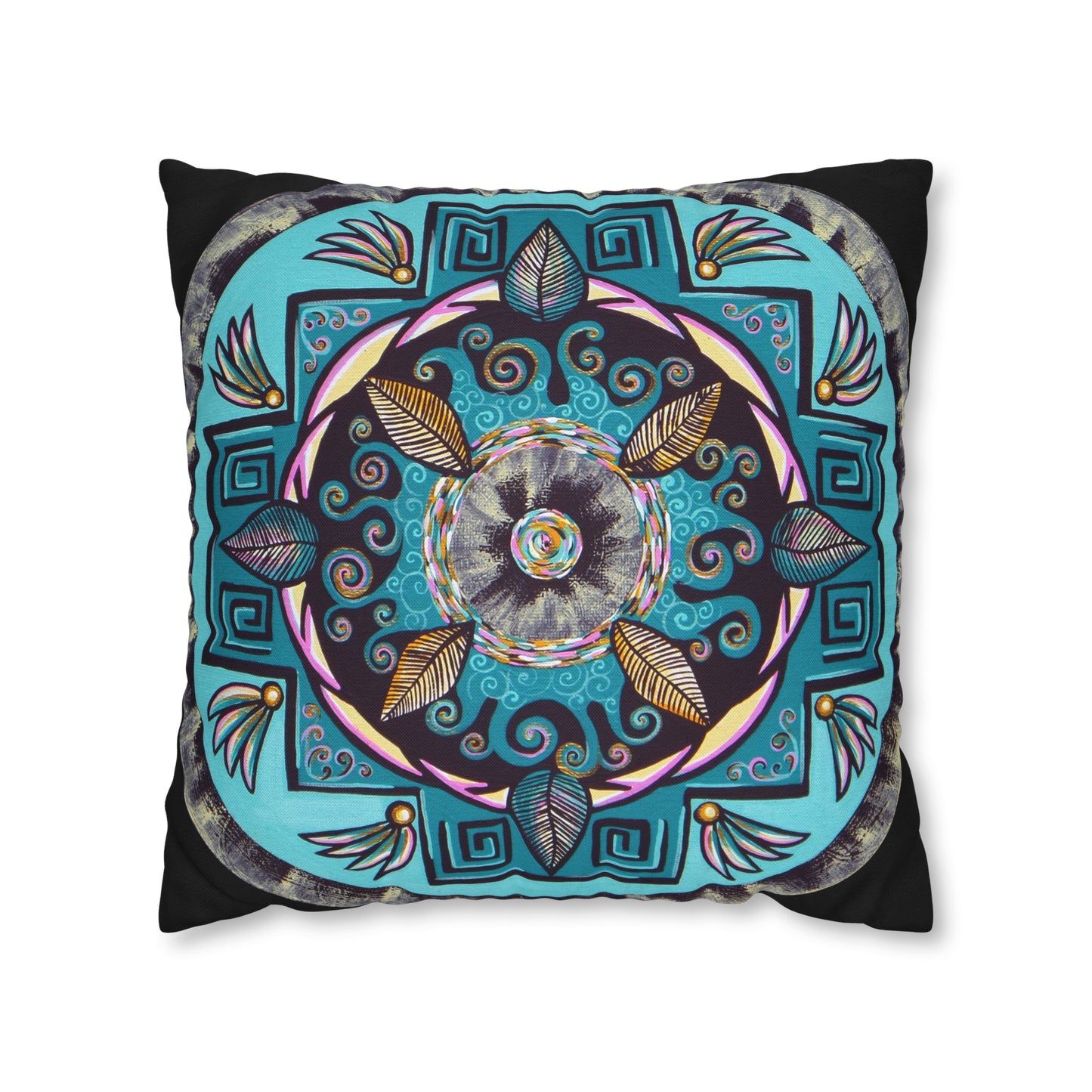 "Hojachakana" Dreamcatcher Pillow Cover - Blue Flame Array Home Decor