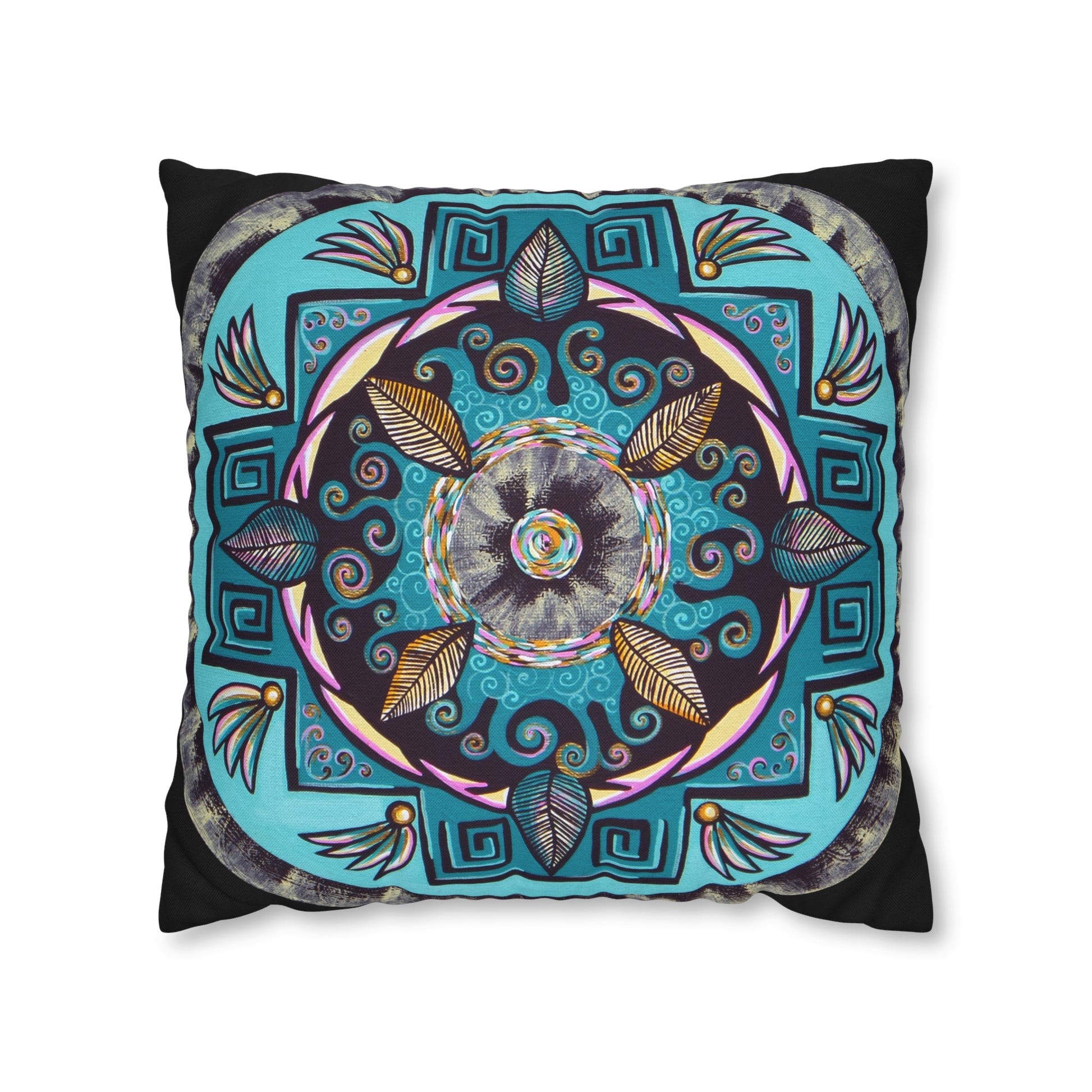 "Hojachakana" Dreamcatcher Pillow Cover - Blue Flame Array Home Decor