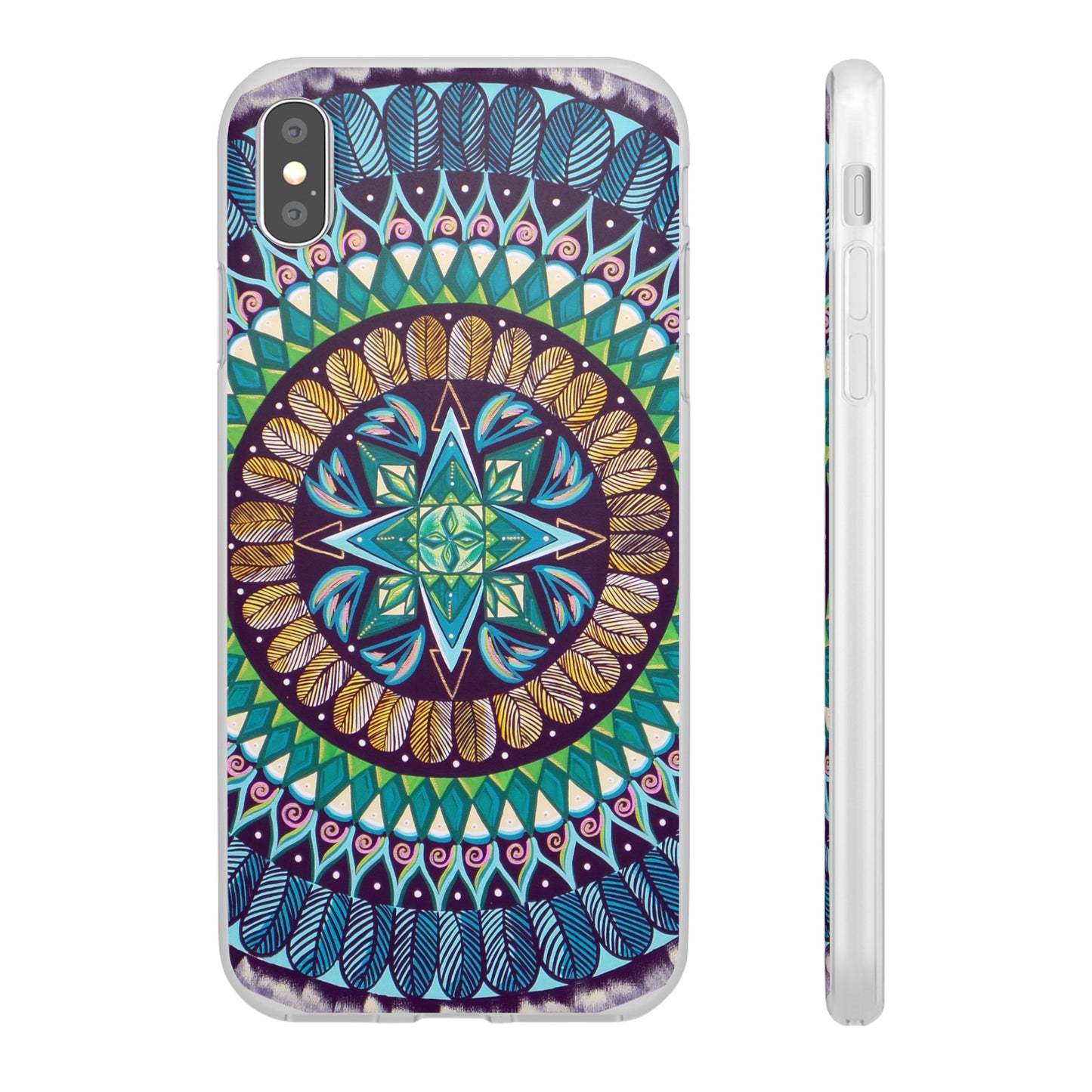 "AquilazurA Kryst'dala" Art Phone Armor (slim-fit) - Blue Flame Array iPhone XS MAX with gift packaging Phone Case