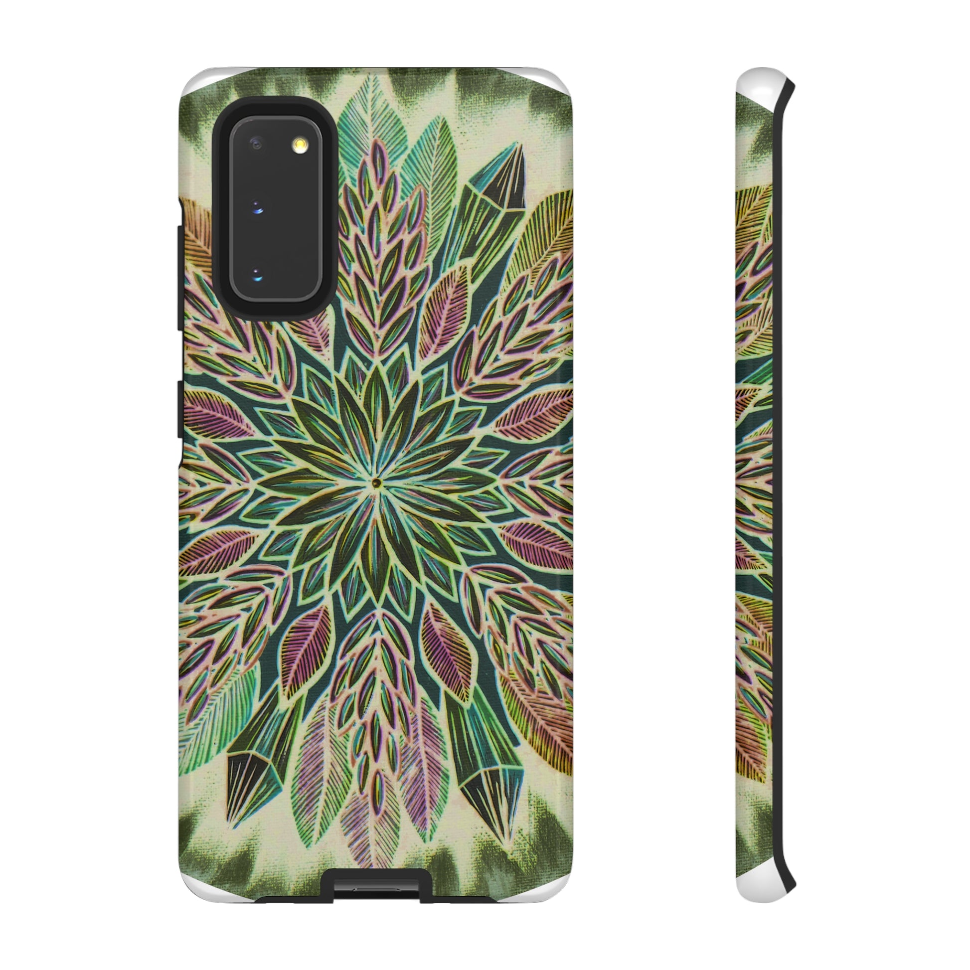 "Krystalhoja Verde" Art Phone Armor - Blue Flame Array Samsung Galaxy S20 / Glossy Phone Case