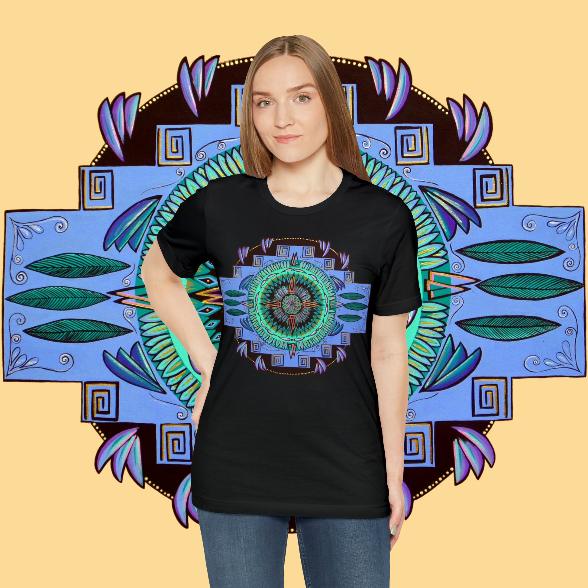 "Plumachakana" Lords & Ladies Tee - Blue Flame Array T-Shirt