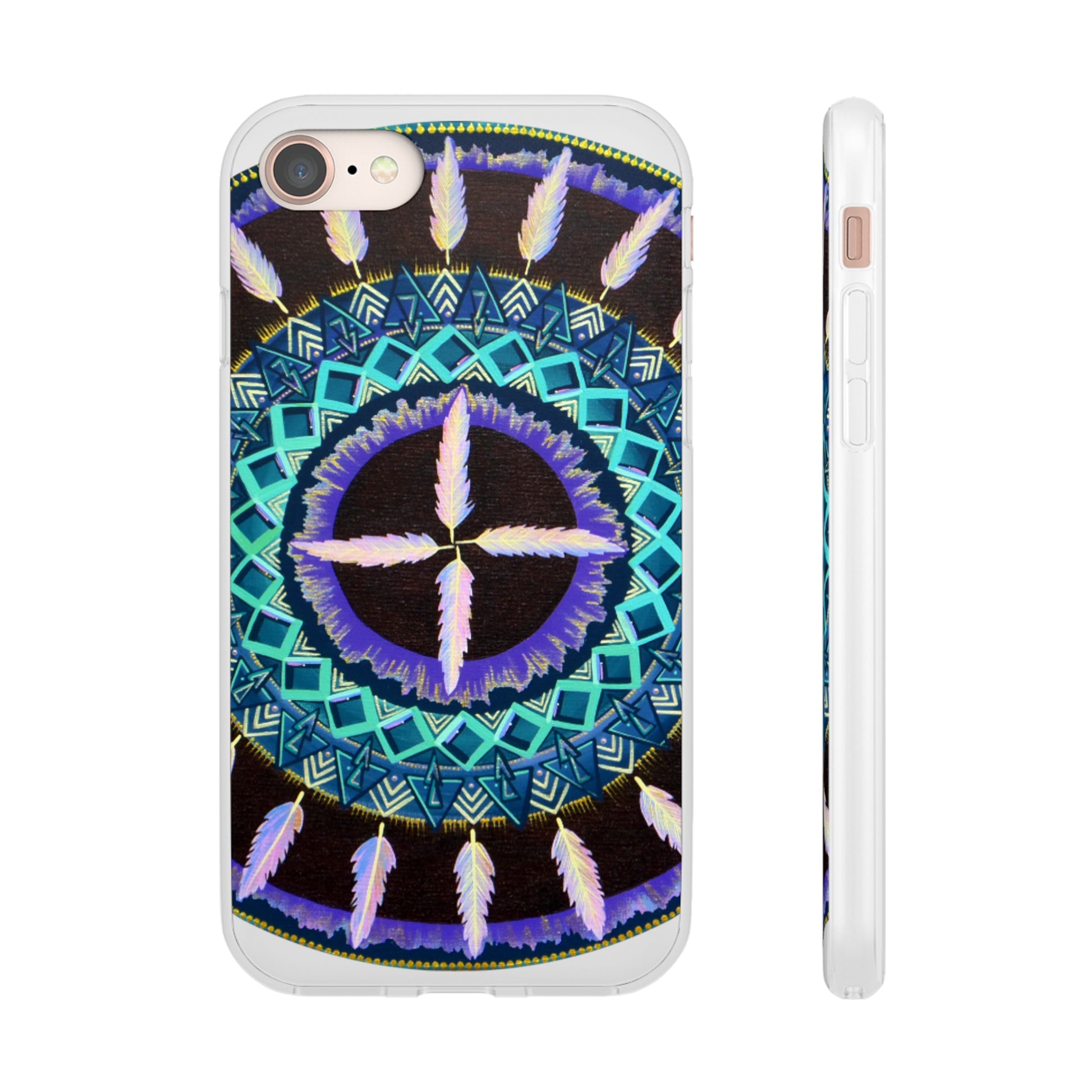 "Cuatro Vientos" Art Phone Armor (slim-fit) - Blue Flame Array iPhone 8 Phone Case