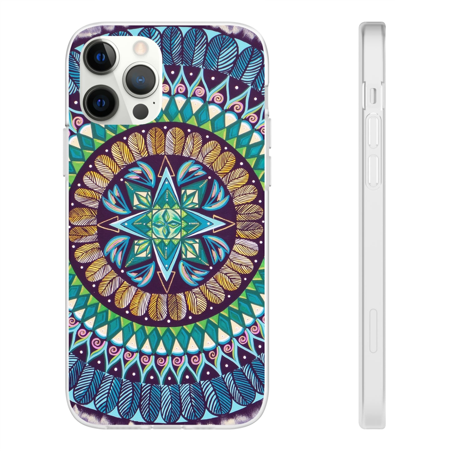 "AquilazurA Kryst'dala" Art Phone Armor (slim-fit) - Blue Flame Array iPhone 12 Pro Phone Case